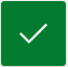 A green square with a white tick