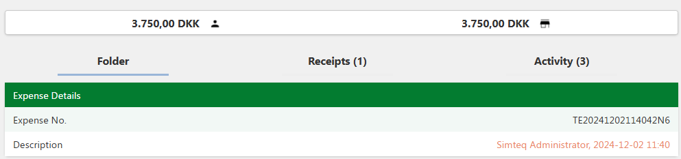A selected folder
